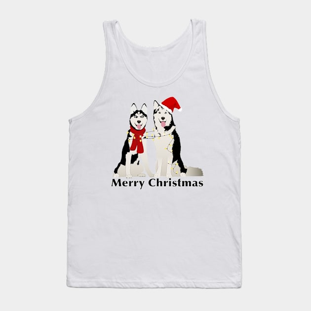 Huskies Merry Christmas Tank Top by NinoRc